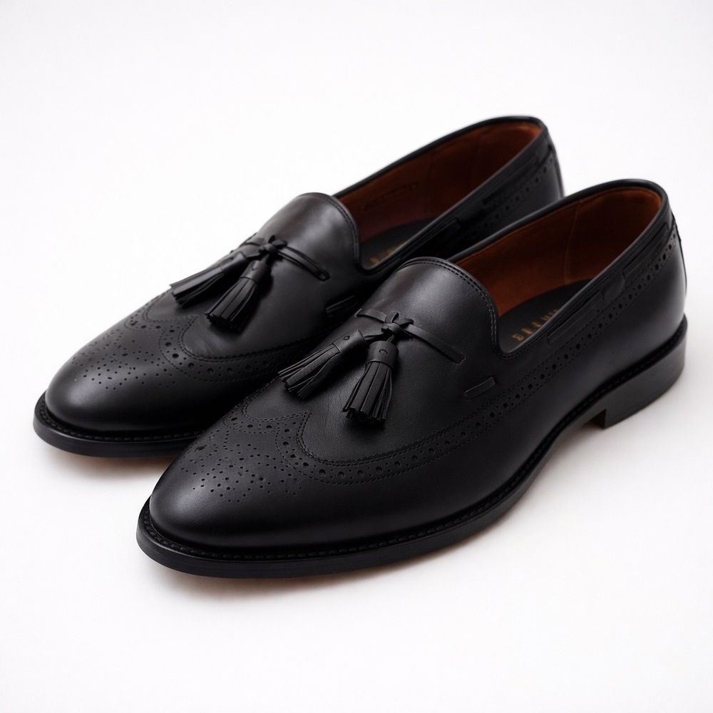 Allen Edmonds Manchester Tassel Loafers – Black Leather | Made in USA Size 9.5